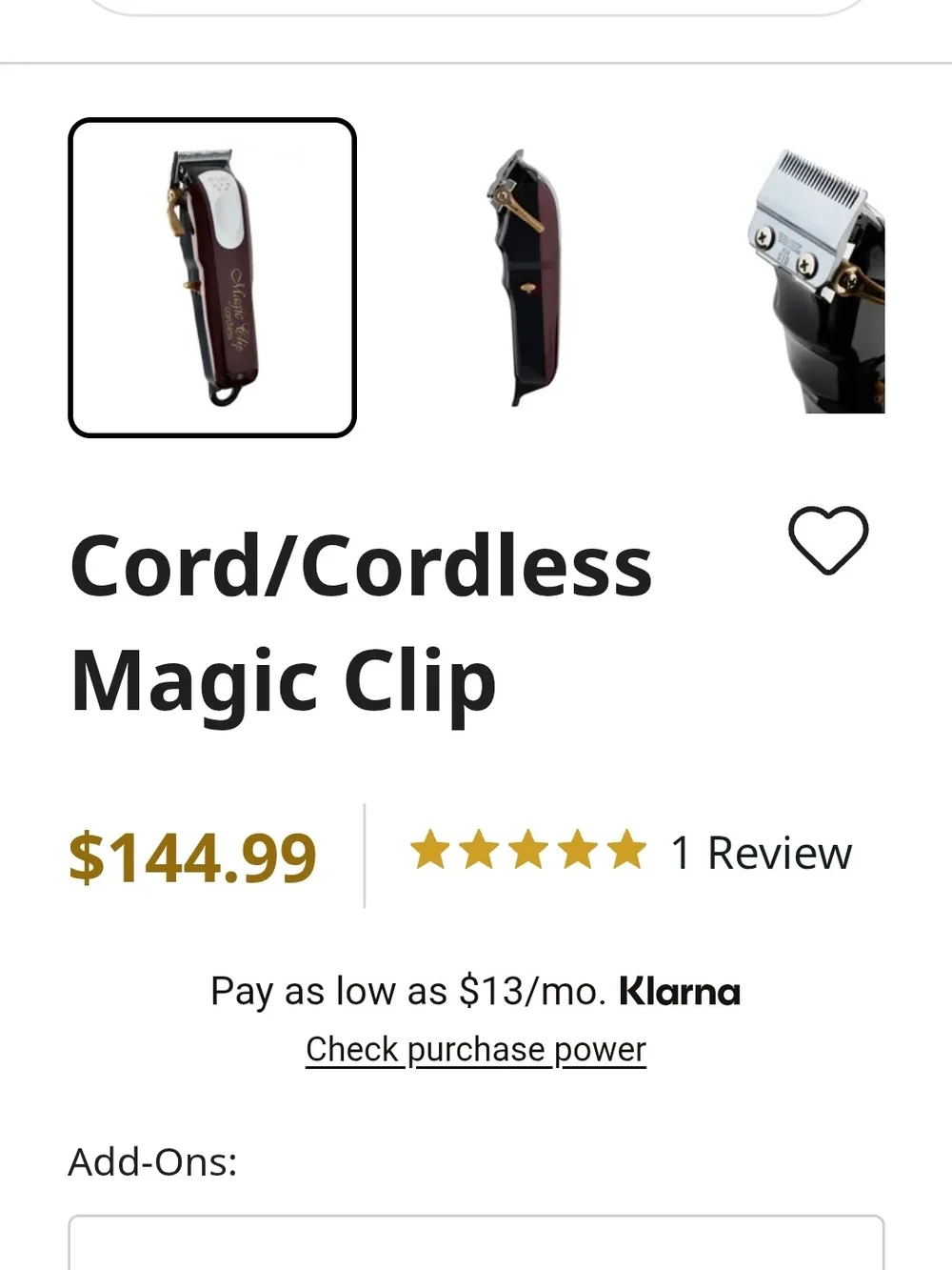 Wahl Magic Clip Cordless Clipper Brand New In Box